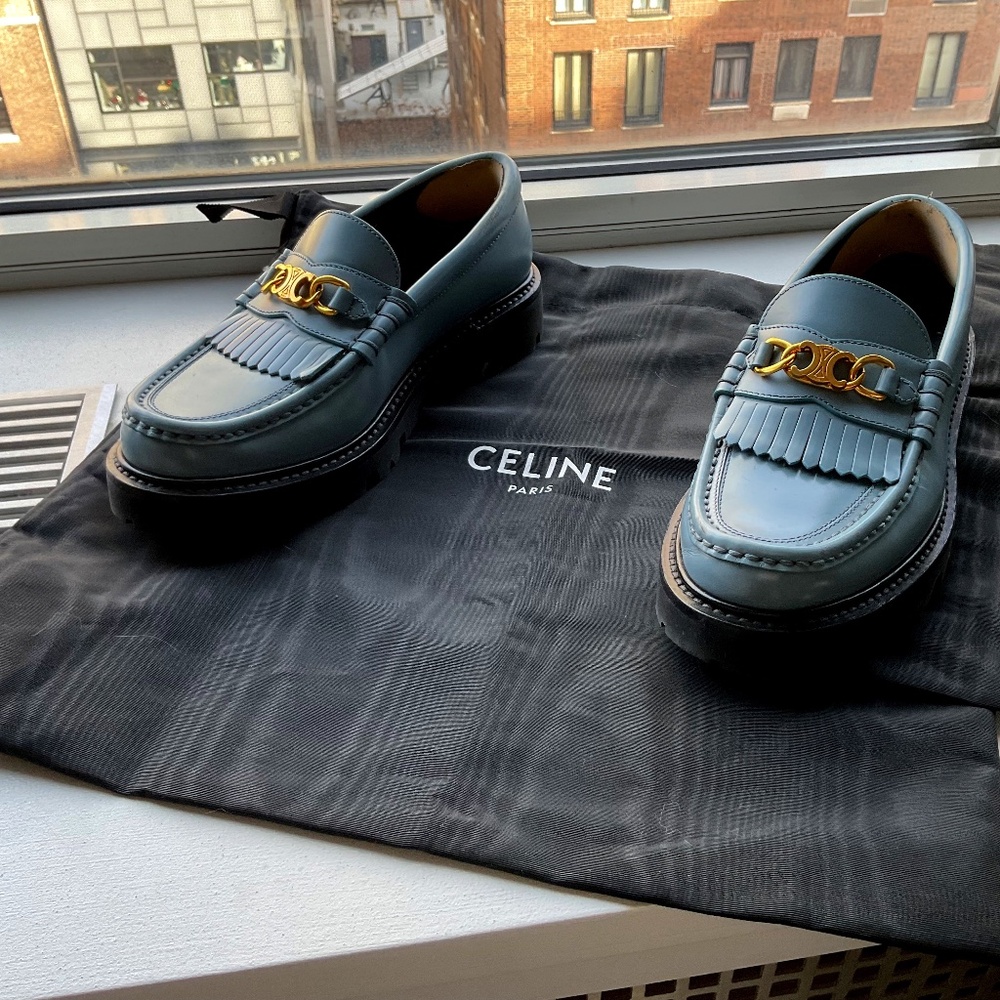 Celine Margaret Loafers in Blue Denim - size 36.5 - practically new!